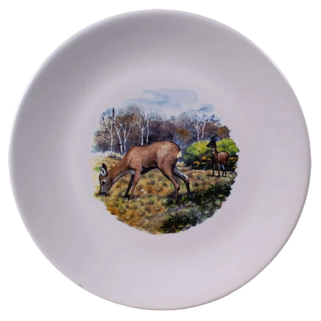 Tányér intinsa de 26 cm fehér pur  decor caprioara