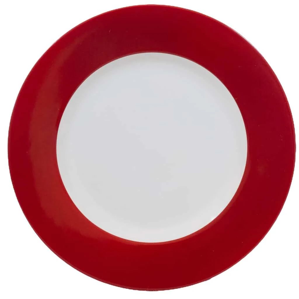 Plate dessert with banda rosie la margine, ø 20 cm, white pur