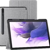 Folie Husă pentru tabletă Galaxy Tab S7 FE de 12,4 inch cu suport pentru stilou S, suport subțire, ușoară