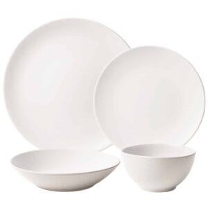 Set farfurii 4 piese, pentru o persoana, North Pole, Alb Mat