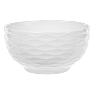 Bol Off White cu Model Dungi Reliefate din Portelan 650ml
