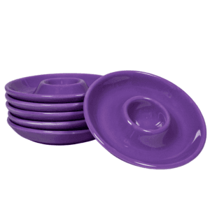 Set 6 suporturi de oua, model farfurie, Ø 12 cm, Mov Violet