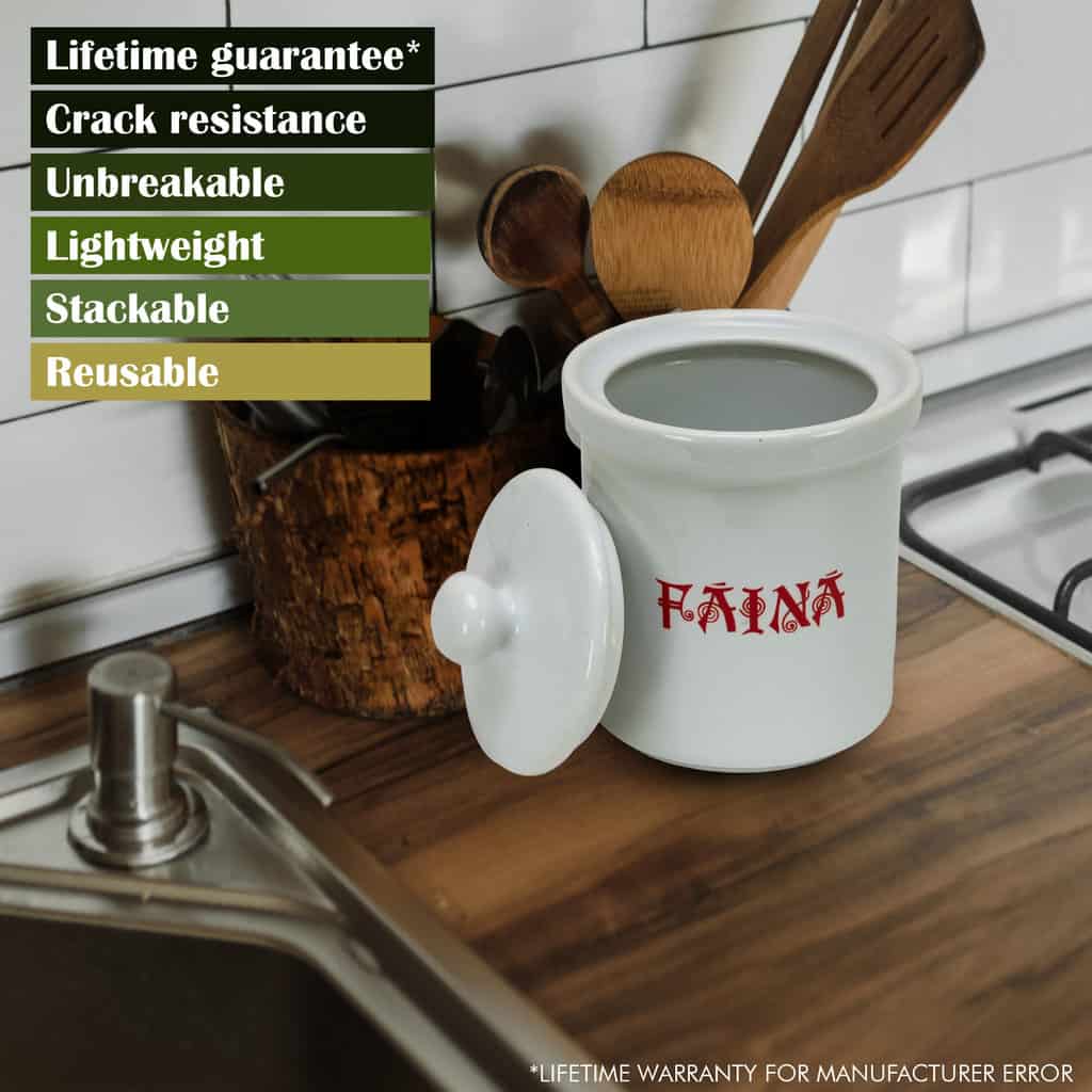 Cutie faina 600 g, Cesiro Accesorii servire, Alb - imagine 3
