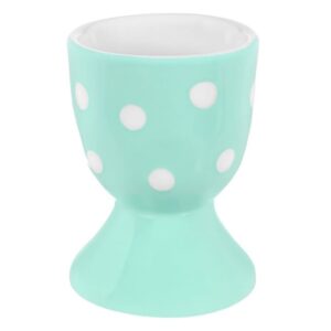 Suport Ou Ceramic Verde deschis cu Buline Albe 7cm