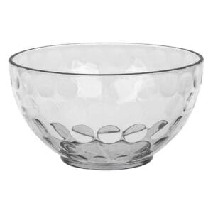 Bol din Plastic Transparent cu Model Dots pentru Inghetata 350ml