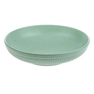 Farfurie Adanca Ceramica Verde Menta cu Dungi Ø20cm