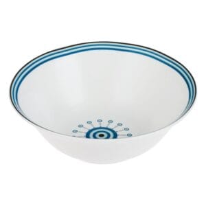 Bol din Portelan Alb Ochi Tribal 450ml