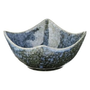 Bol Patrat Albastru Verde Olive Ceramic pentru Alune Sos 140ml