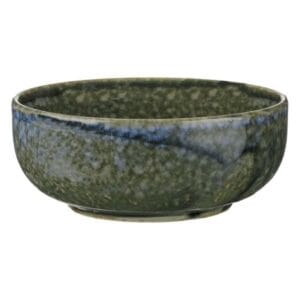 Bol Rotund Ceramic Verde Olive Albastru pentru Alune Sos 225ml
