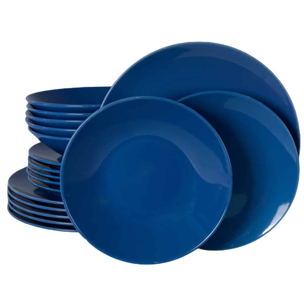 Set farfurii 18 piese, 6 persoane, Blue sky, Cesiro, Albastru
