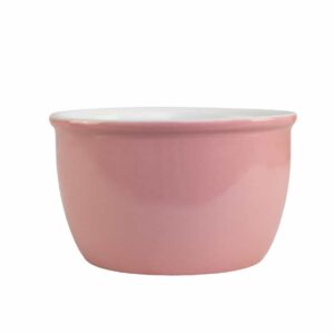 Vas termorezistent Alb/Roz, 13.5X7.5 cm