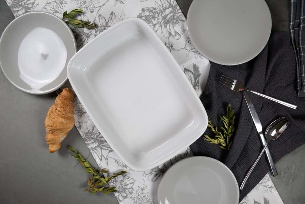 Vas termorezistent 29.5 X 21 X 6.5 cm, Alb - imagine 5