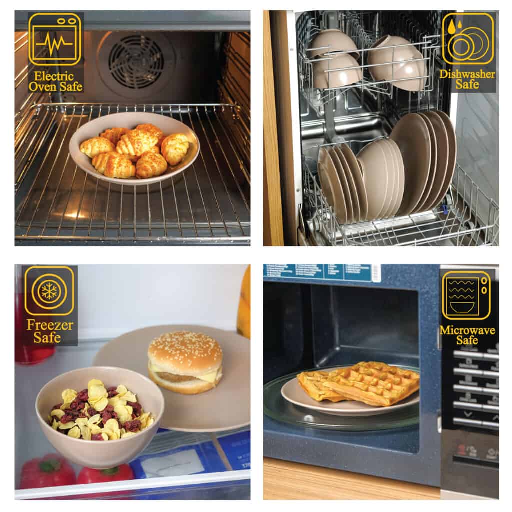 Set farfurii 16 piese, pentru 4 persoane, Latte, Crem Mat - imagine 3