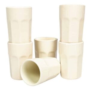 Set 6 pahare de120 ml cu model Crem Pal, Cesiro