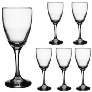 Set 6 pahare de 280 ml cu picior din sticla , Cesiro
