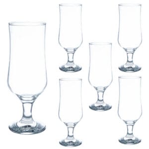 Set 6 pahare cu picior scurt din sticla de 365 ml, Cesiro