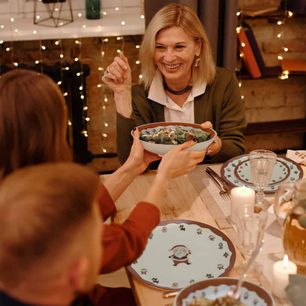 Set farfurii 18 piese, 6 persoane, Christmas Time, Multicolor - imagine 3