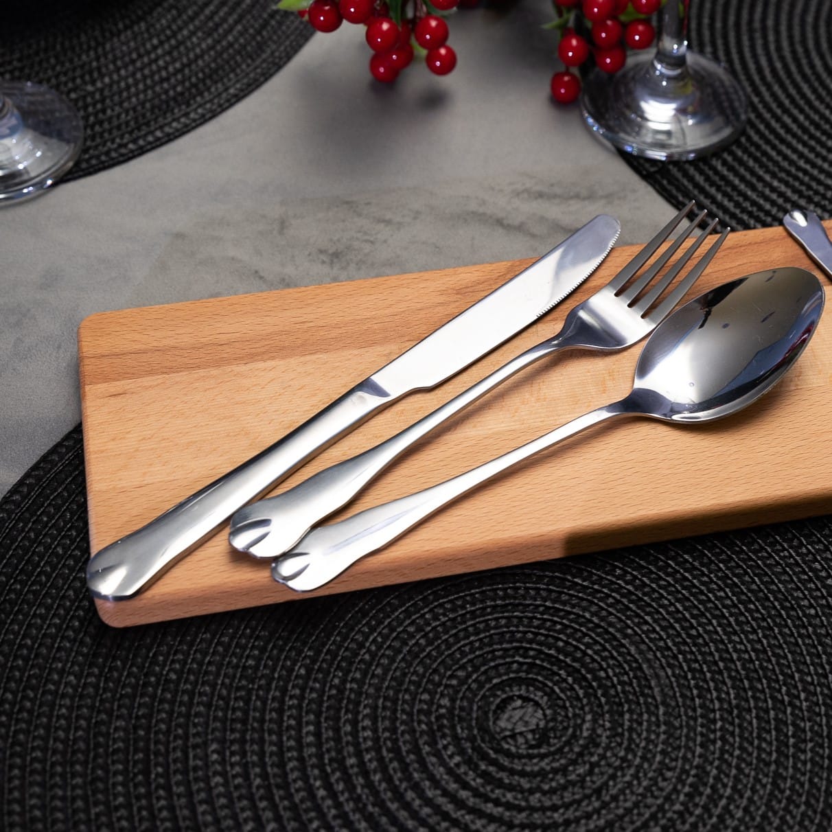Set masa Orchid, 30 piese, Portelan, Alb cu orhidee - imagine 6