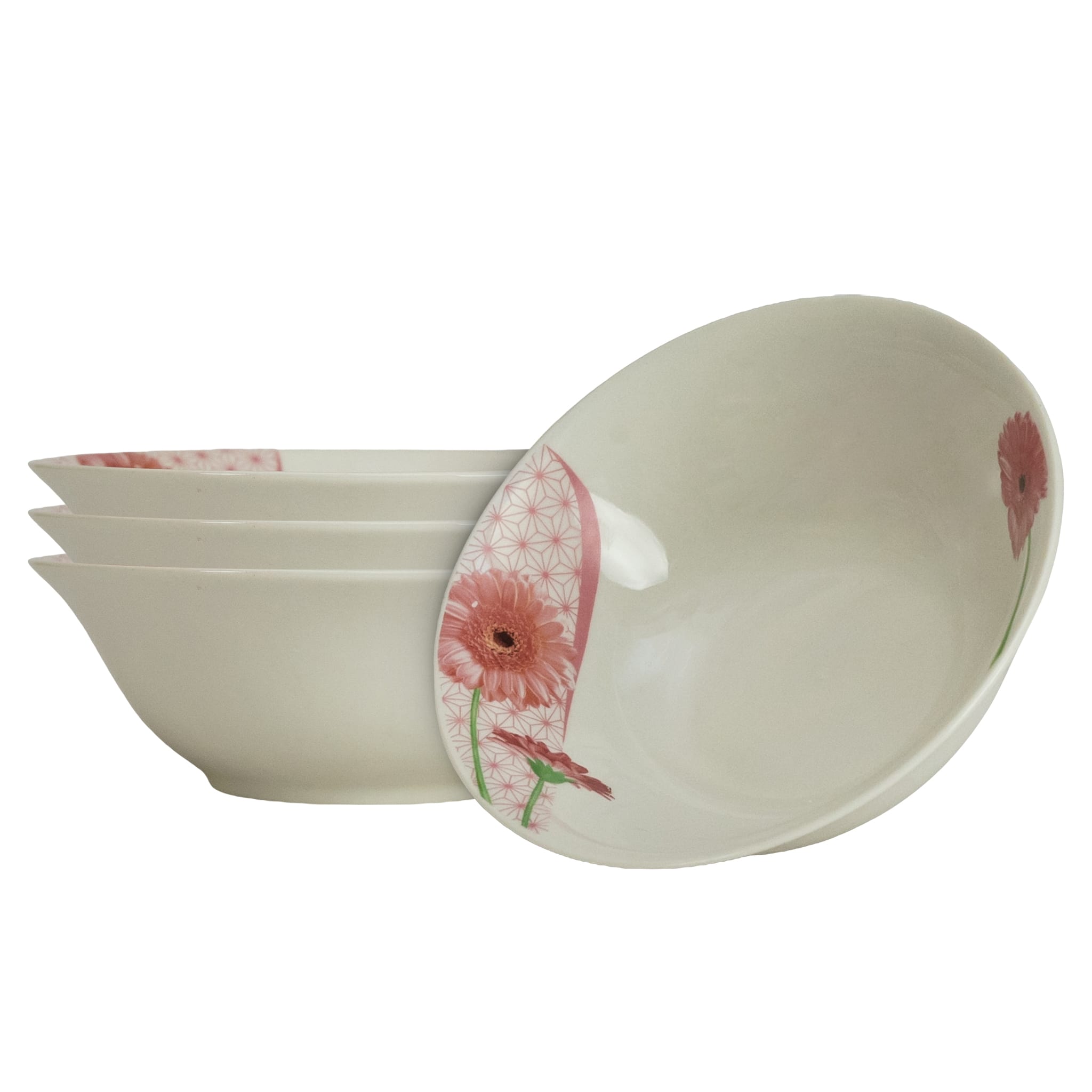 Bucurați-vă de Mese Unice cu Setul de Boluri Ivoire - 4 buc, 15 cm x 270 ml, pentru 4 persoane
