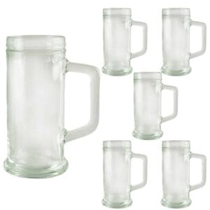 Set 6 halbe de bere Pure, 400 ml, Transparent