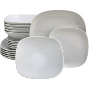 Set masa Cesiro Ice, 18 piese, 6 pers., portelan, alb