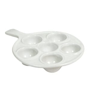 Vas termorezistent compartimentat, Cesiro, 14x19 cm, Alb Arctic