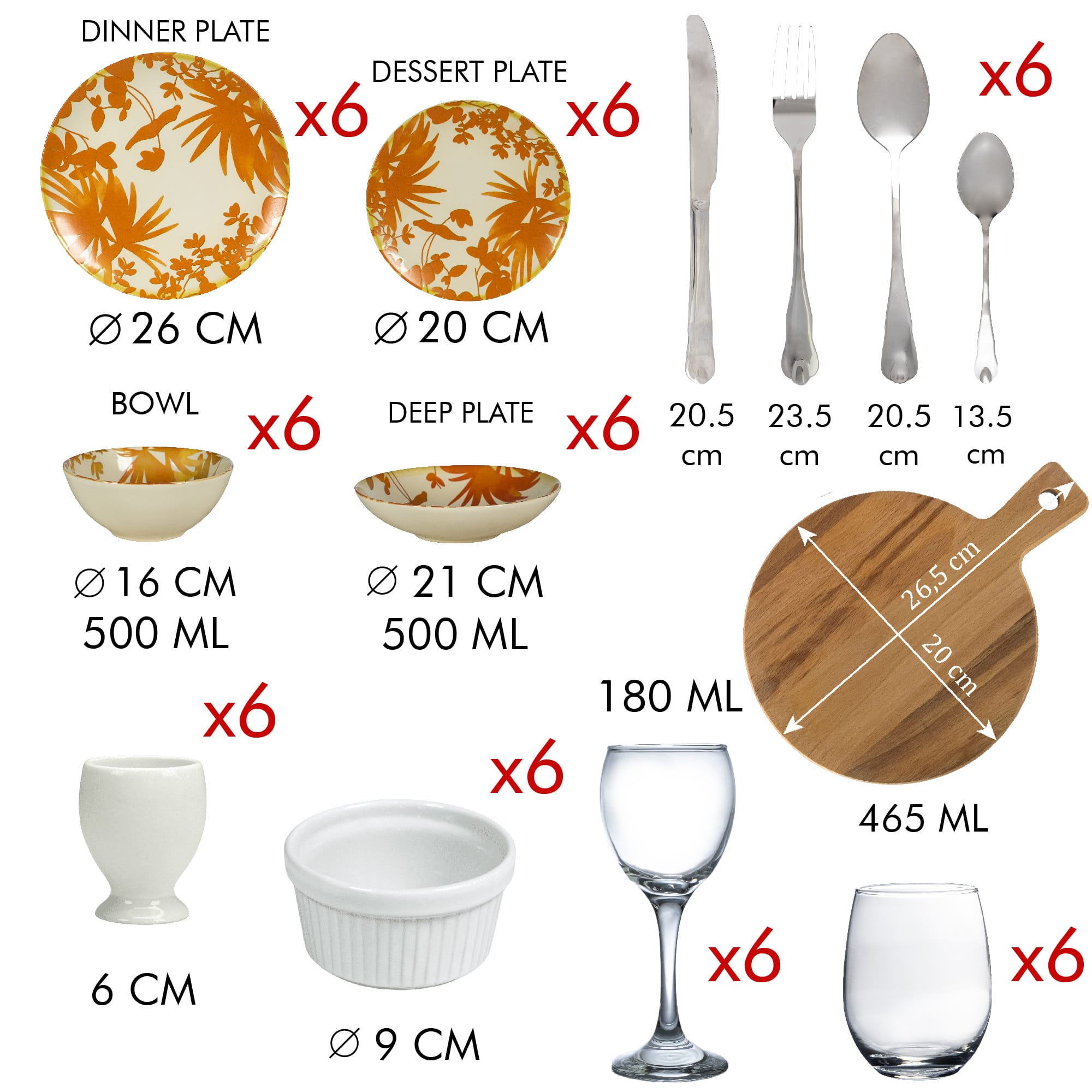 Ospat Vibrant cu Setul de Bucatarie pentru 6 persoane, 73 piese! - imagine 2