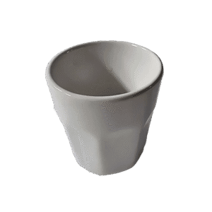 Paharel ceramica, 70 ml, Alb