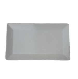 Platou dreptunghiular, 25x15 cm, Alb mat