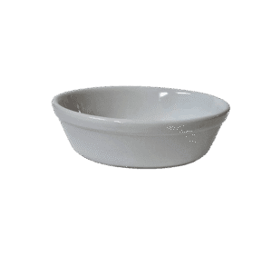 Vas termorezistent oval, 15.5x11.5x5 cm, Alb