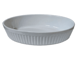 Vas termorezistent oval, 36x24x7.5 cm, Alb