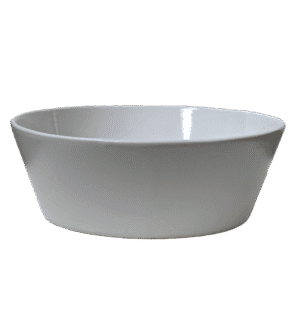 Vas termorezistent oval, 29,5x11cm, Alb