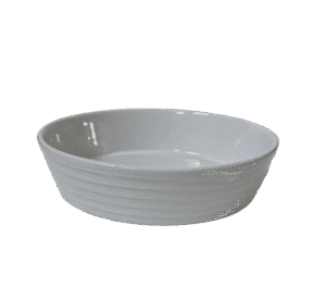 Vas termorezistent rotund, 23x5.5 cm, Alb