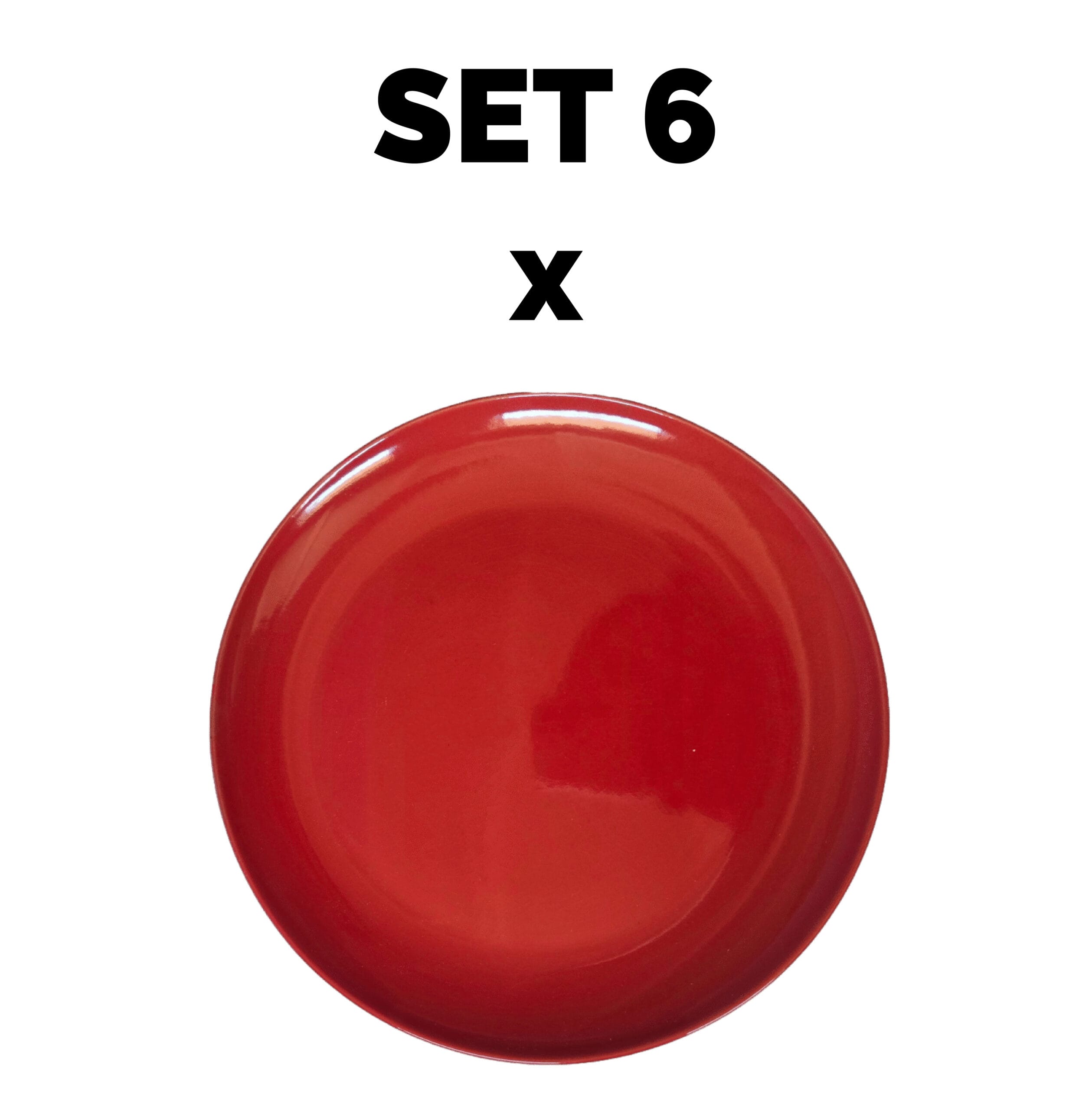 Set 6 piese Farfurie intinsa, 27,5 cm, Rosu Lucios-01