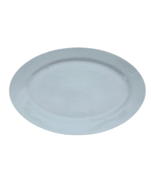 Platou oval, 30.5 cm, Portelan, Alb