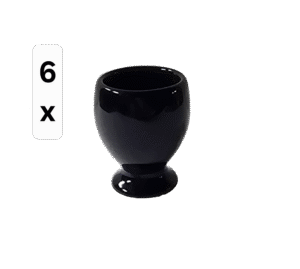 Set 6 suporturi de ou, 6 cm, Cesiro, Negru