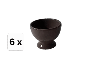 Set 6 suporturi de ou, 4 cm, Maro