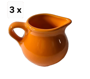 Set 3 latiere, 240 ml, Cesiro, Portocaliu