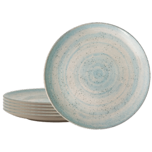 Set 6 farfurii intinse, 26 cm, Marshmallow, Cesiro, Multicolor