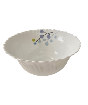 Bol, 450 ml, 15.3cm, Opal, decorat cu buline colorate