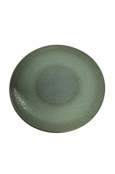 Farfurie desert, 20 cm, Kiwii, Ivoire cu verde