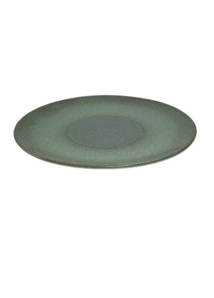 Farfurie desert, 20 cm, Kiwii, Ivoire cu verde - imagine 3