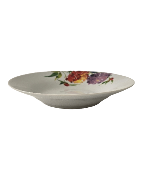 Farfurie adanca, 20.3 cm, Potelan, decorat cu garoafe - imagine 3