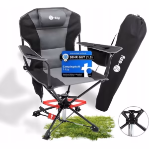 Scaun Pliabil Rotativ 360° Camping Pescuit 150kg Cu Perna