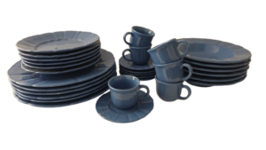 Set serviciu de masa, 30 de piese, Cesiro, Albastru