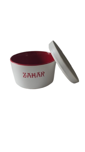 Recipient pentru zahar, 700 ml, Cesiro, Alb/Rosu