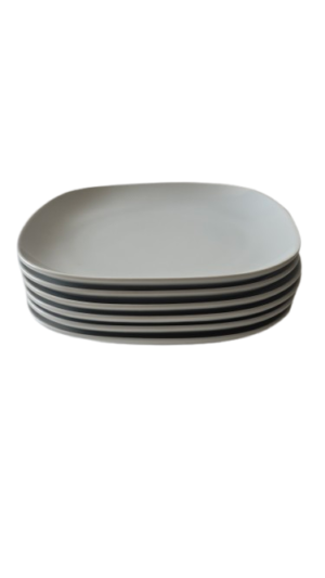 Set 6 farfurii intinse, 24 cm, Cesiro, Portelan