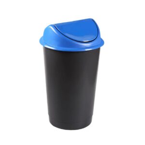Cos gunoi, 60 litri, Delta Flip Flap, capac albastru
