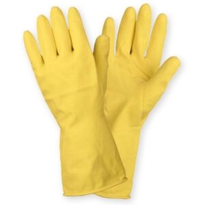 Manusi menaj, latex, Rapido, galbene, 1 pereche/pac, marime M