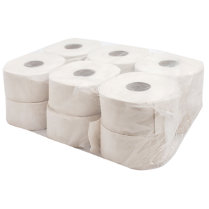 Hartie igienica Mini Jumbo Amiano, alba, 2 straturi, 12 role